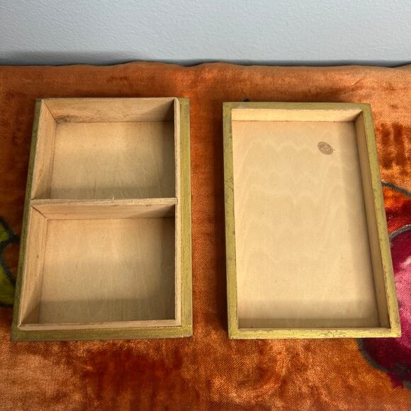 Vintage Gilt Wood Florentine Italian Cigarette Box Jewelry Trinket Dresser Italy - Picture 4 of 11